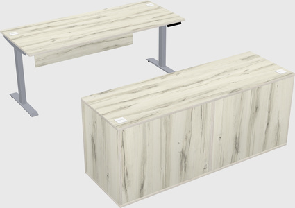 Single motor electric desk
