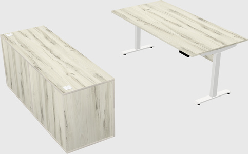Single motor electric desk