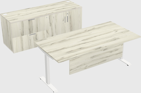 Single motor electric desk