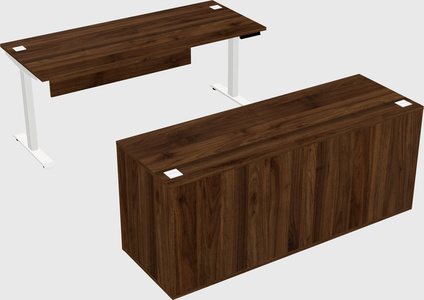 Single motor electric desk