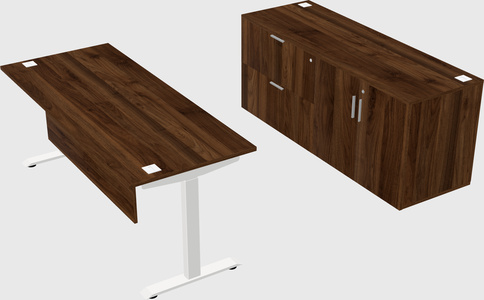 Single motor electric desk