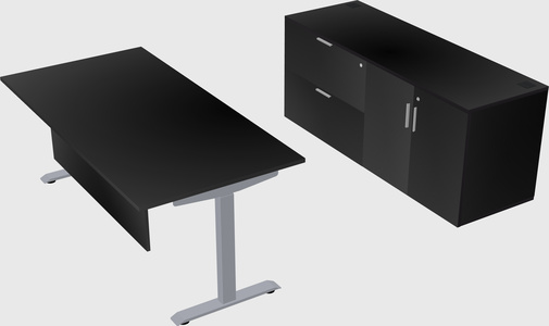 Single motor electric desk