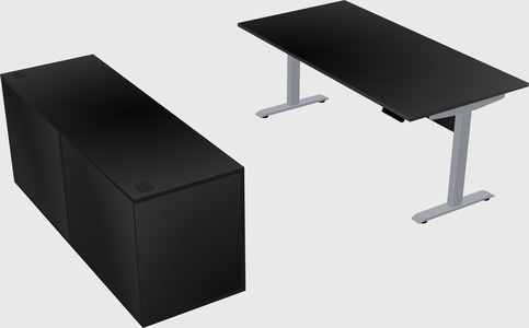 Single motor electric desk