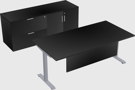 Single motor electric desk