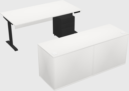 Single motor electric desk