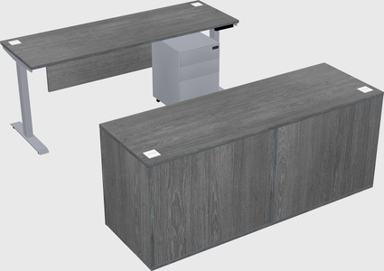 Single motor electric desk