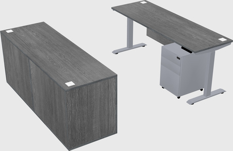 Single motor electric desk