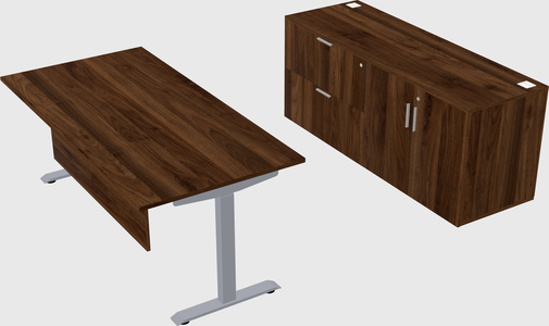Single motor electric desk