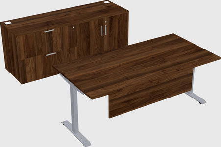 Single motor electric desk