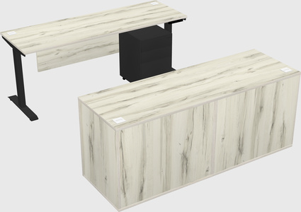 Single motor electric desk