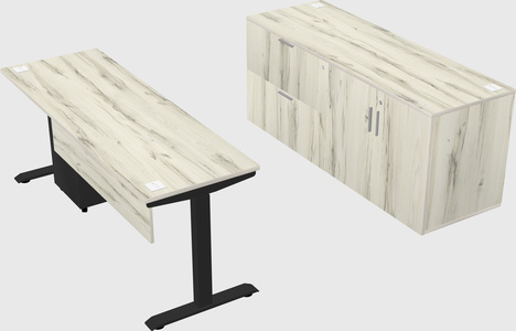 Single motor electric desk