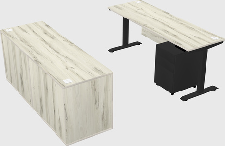 Single motor electric desk