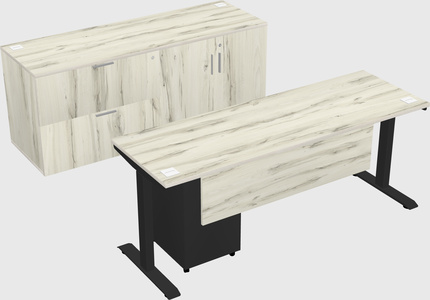 Single motor electric desk