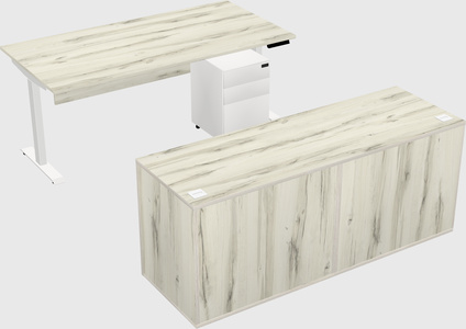 Single motor electric desk