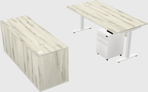 Single motor electric desk