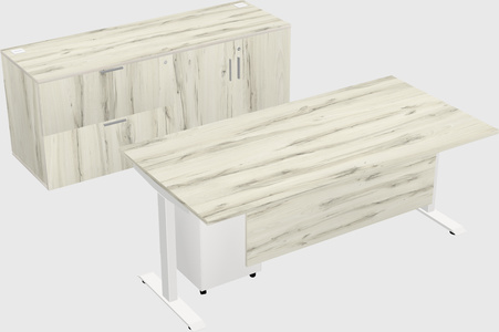 Single motor electric desk