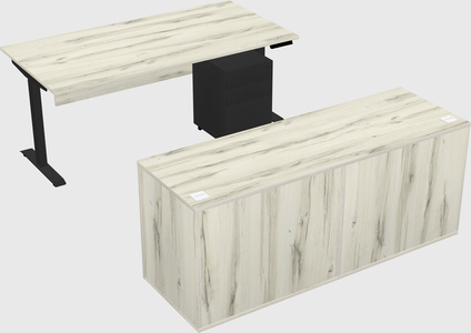 Single motor electric desk