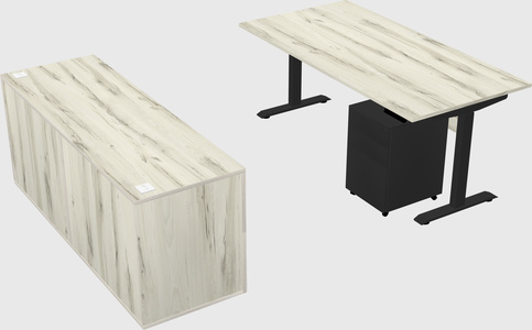 Single motor electric desk