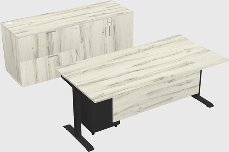 Single motor electric desk