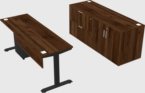 Single motor electric desk
