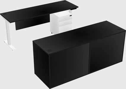 Single motor electric desk