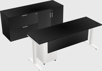 Single motor electric desk
