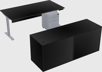 Single motor electric desk