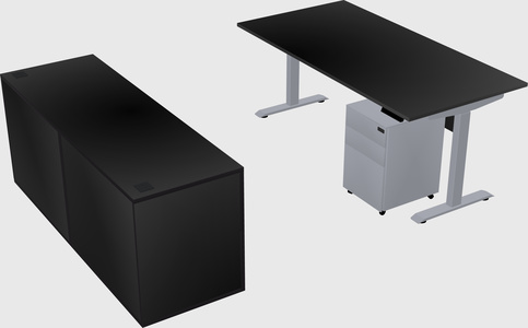 Single motor electric desk