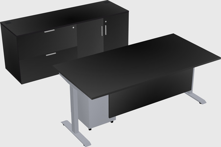 Single motor electric desk