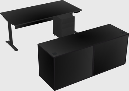 Single motor electric desk