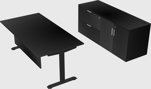 Single motor electric desk