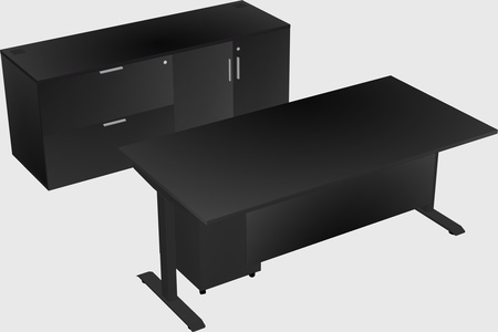Single motor electric desk