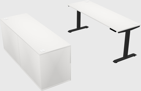 Single motor electric desk