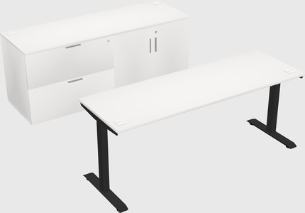 Single motor electric desk