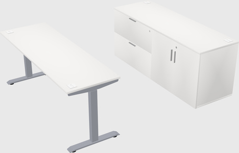 Single motor electric desk