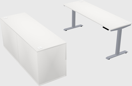 Single motor electric desk