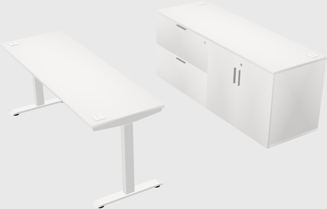 Single motor electric desk
