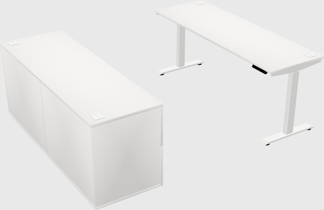 Single motor electric desk