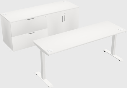 Single motor electric desk