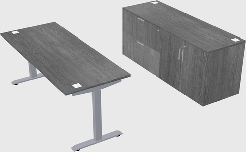 Single motor electric desk