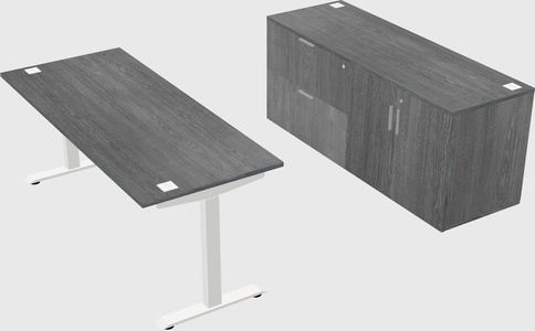 Single motor electric desk