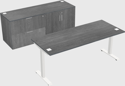 Single motor electric desk