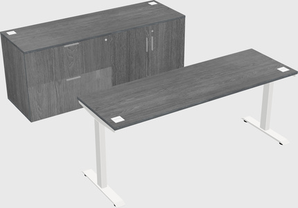 Single motor electric desk