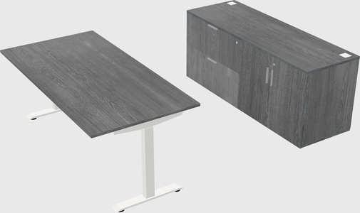 Single motor electric desk