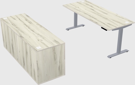 Single motor electric desk