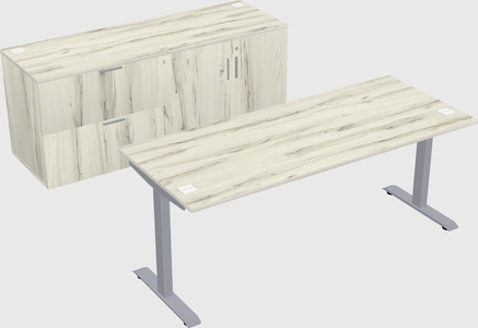 Single motor electric desk