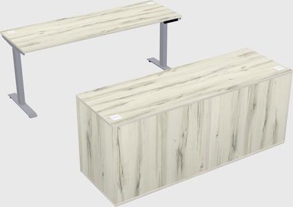 Single motor electric desk
