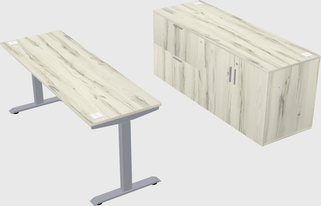 Single motor electric desk
