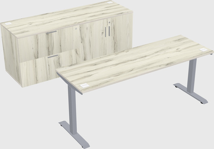 Single motor electric desk