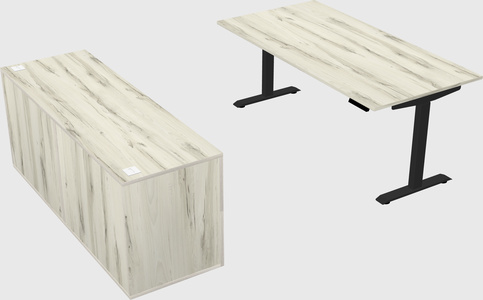 Single motor electric desk